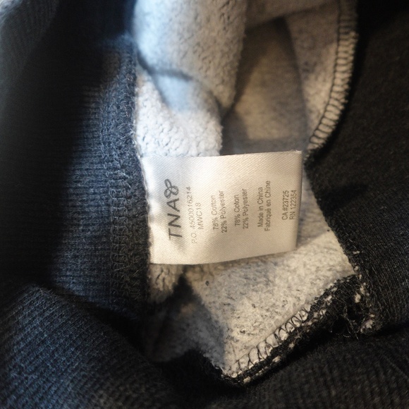 TNA Aritzia Charcoal Grey Zip Up Hoodie XS - Picture 4 of 4